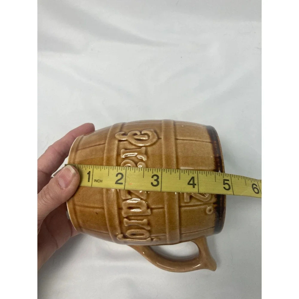 Vintage Prazdroj 12° Pilsner Urquell Ceramic Beer Mug Barrel Stein Czech 4.5